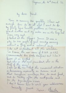 Letters written by Marie-Claude Gugger.