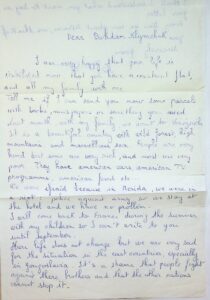 The letter written by Marie-Claude Gugger.