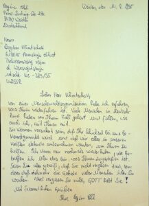 The letter written by Regina Pohl.
