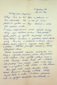 The letter written by from M. Nachtmanova.