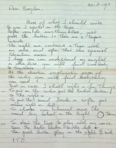 The letter written by Maya `s-Gravesande.