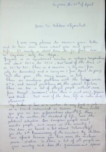 The letter written by Marie-Claude Gugger.