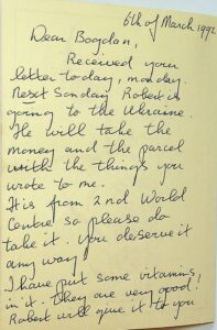 The letter written by Maya `s-Gravesande.