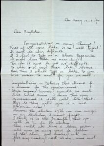 The letter written by Maya `s-Gravesande.