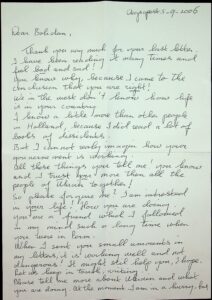 The letter written by Maya `s-Gravesande.