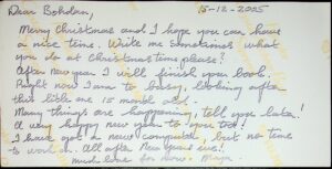 The letter written by Maya `s-Gravesande.