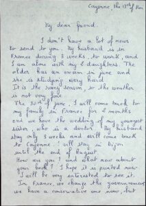 The letter written by Mr Gugger.