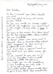 The letter written by Maya `s-Gravesande.