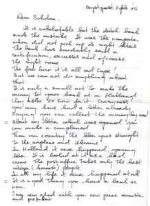 The letter written by Maya `s-Gravesande.