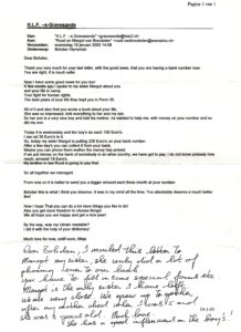 The letter written by Maya `s-Gravesande.