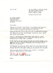 The letter written by Dr Georg F. Felfoldi.