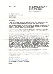 The letter written by Dr Georg F. Felfoldi.